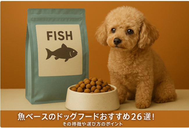 魚ベースのドッグフードおすすめ
アイキャッチ画像